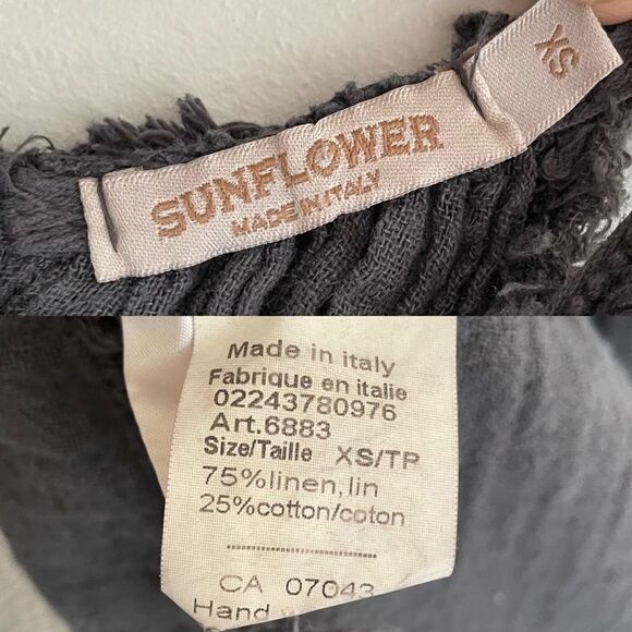 SUNFLOWER Italy Linen Cotton Sleeveless Halter Maxi Dress Grey XS - Picture 8 of 8